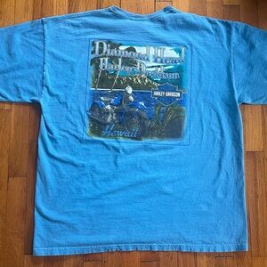 Harley-Davidson Diamond Head Hawaii Blue Graphic T-Shirt Size 2XL